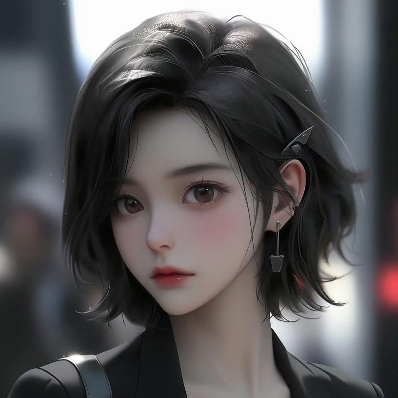 动漫头像和壁纸# 清冷气质短发女生头像