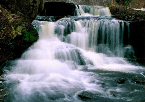 流动瀑布山水风景动态山水