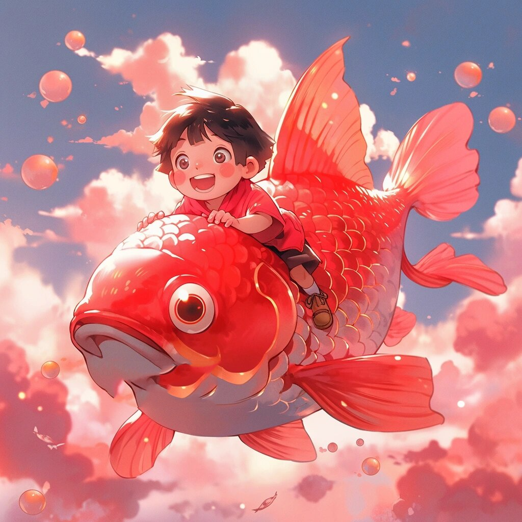 上岸头像/锦鲤男孩 乘风破浪 上岸啦