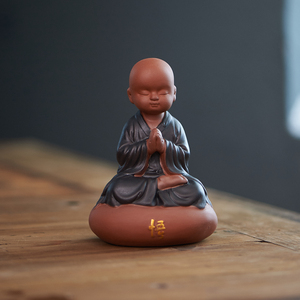 小和尚青石做旧仿古石头佛像雕塑寺院拜佛装饰摆件金多多8181887