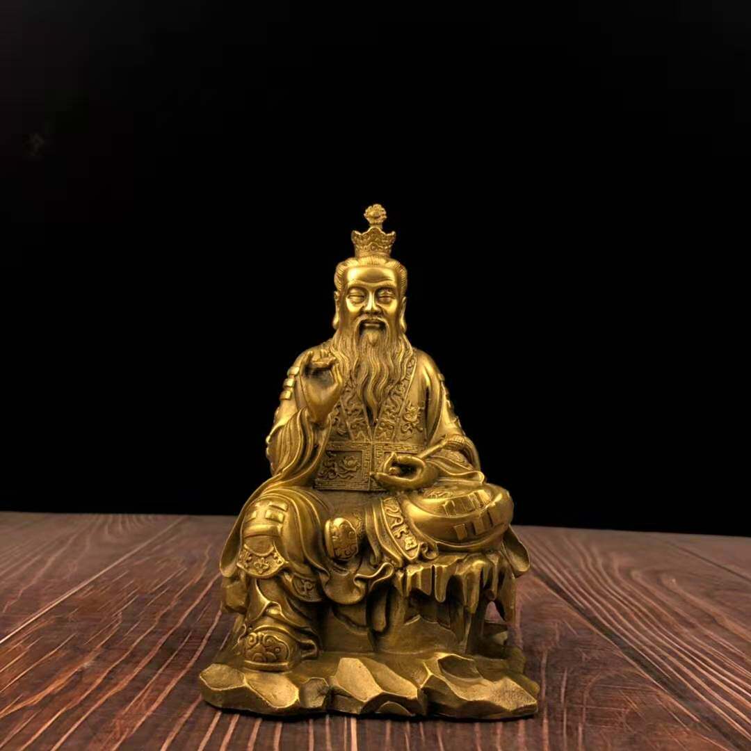 神像纯铜太上老君老子铜像摆件三清清道大号摆件
