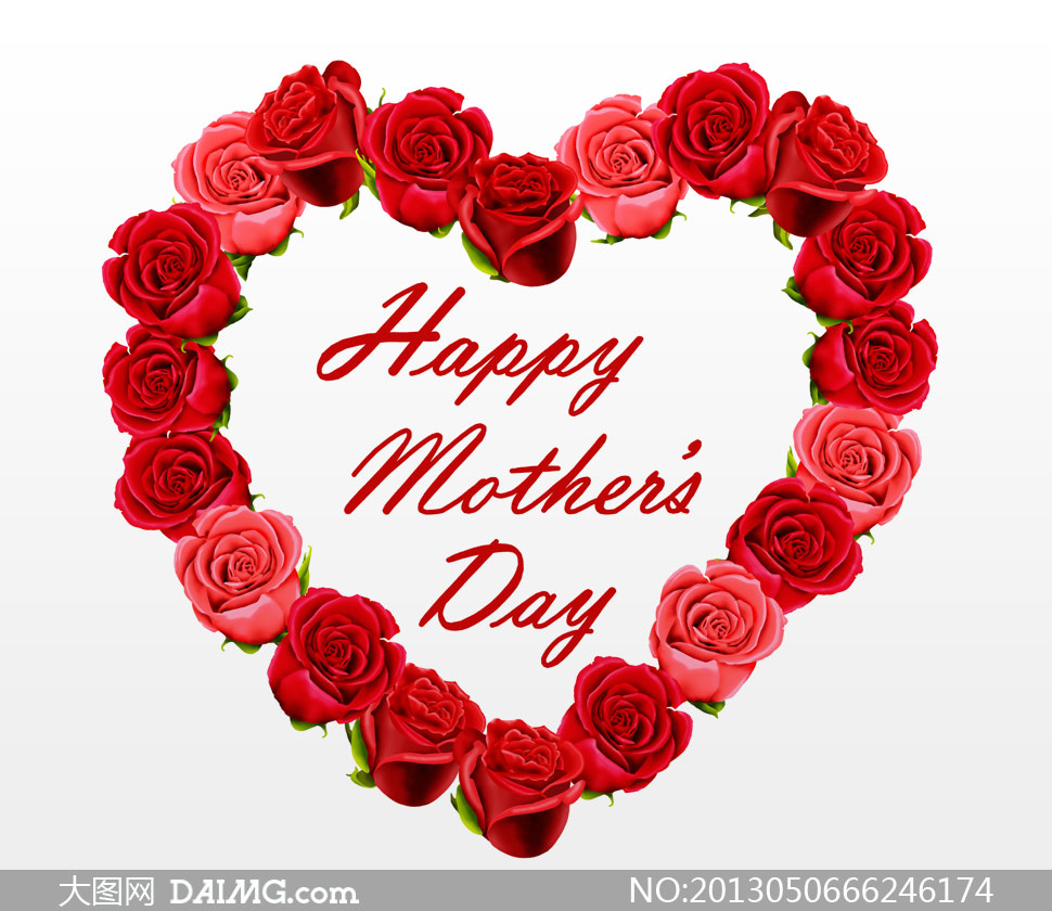 红色玫瑰花组成的心形摄影高清图片_大图网图片素材