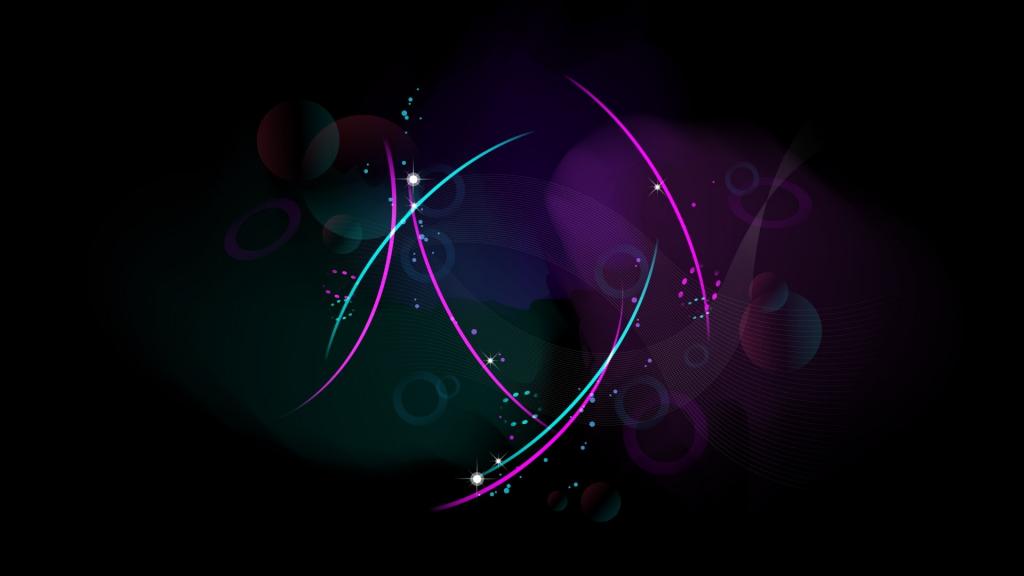 魔术发光黑色背景壁纸