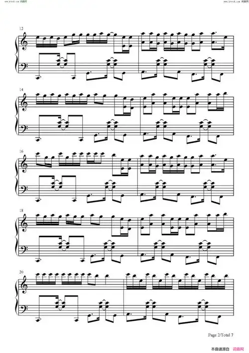 野摩托钢琴谱抖音热歌