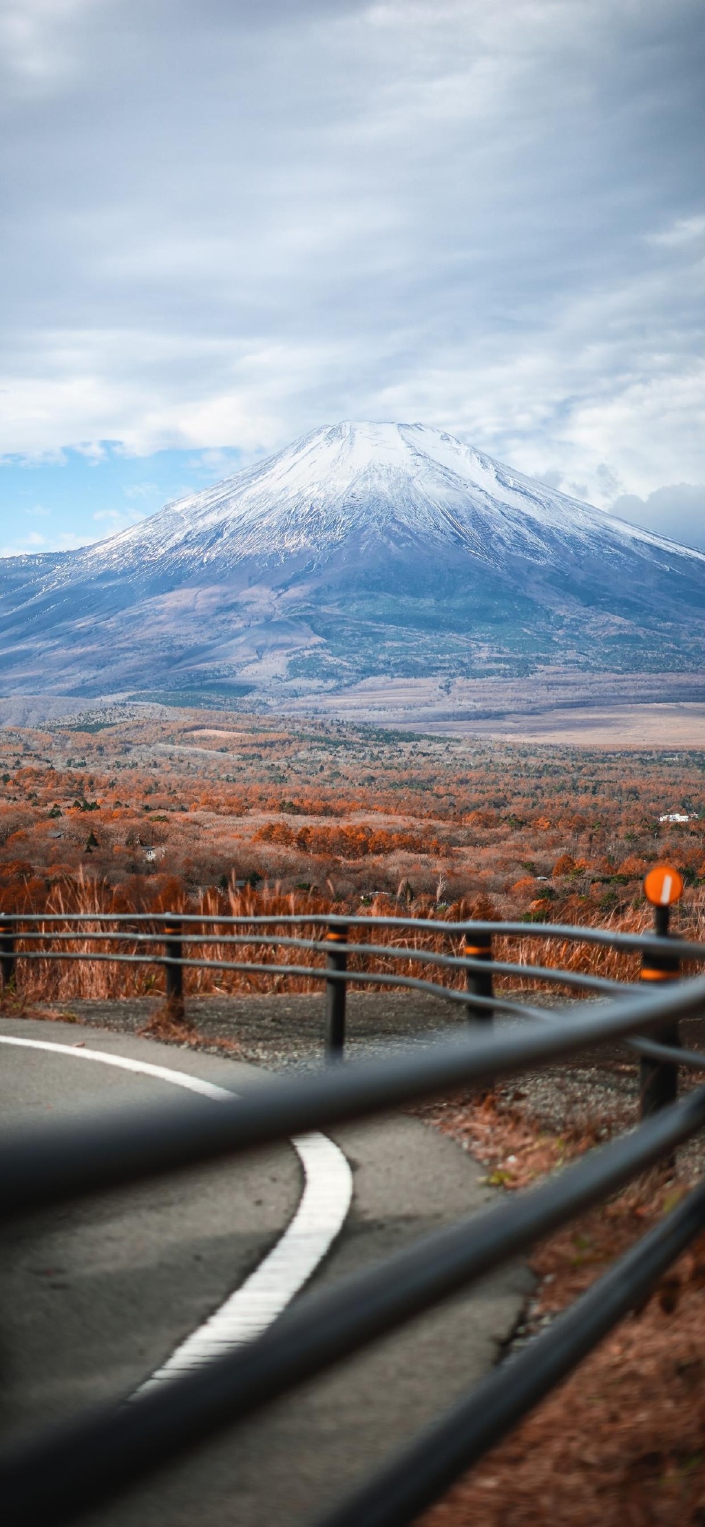 日本富士山风景插画高清手机壁纸