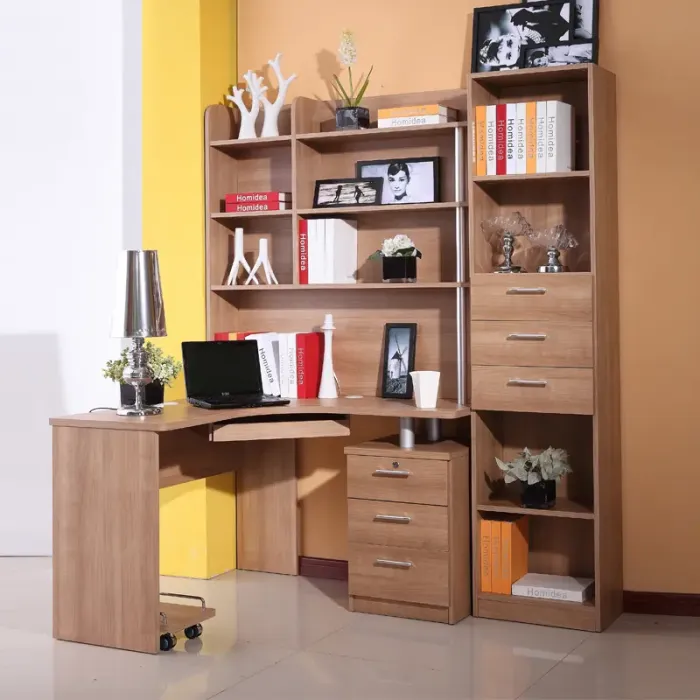 少量现货 环保木质慕威家具 转角书桌 书架 书柜 组合收纳书柜