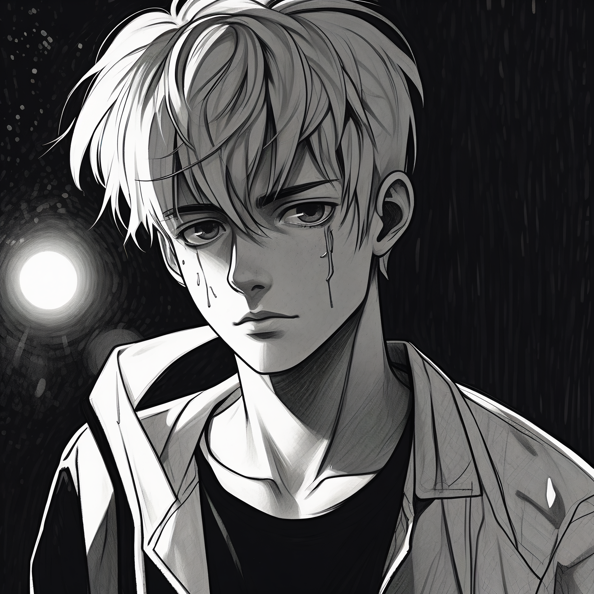 伤感头像男生,丧系高冷动漫男头