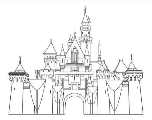 圣诞节城堡房子简笔画