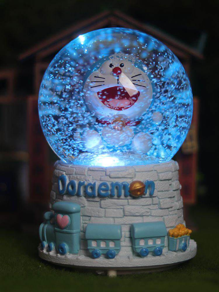 透明摆件水晶球圆球音乐八音盒发光八音玻璃盒梦幻生日女生