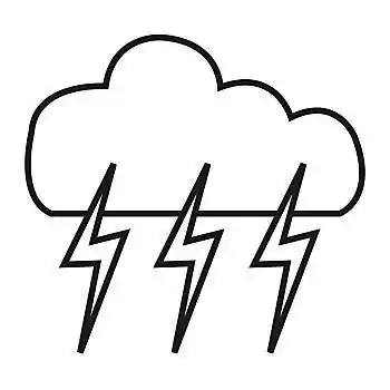 简单,闪电,线条,象征,矢量