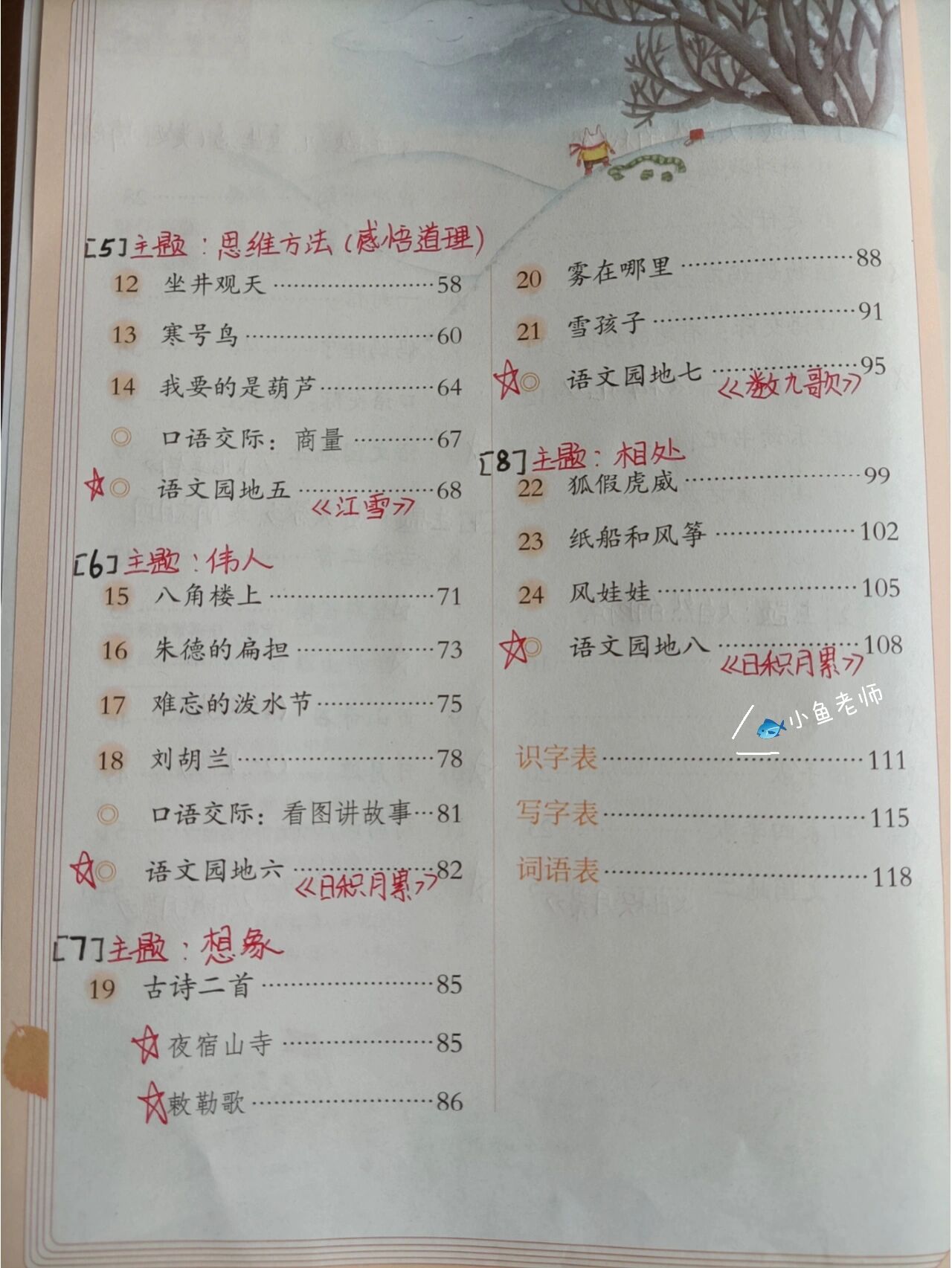 95二年级上册语文必背课文(目录) 今天拿到新课本咯~ 	 开始正式