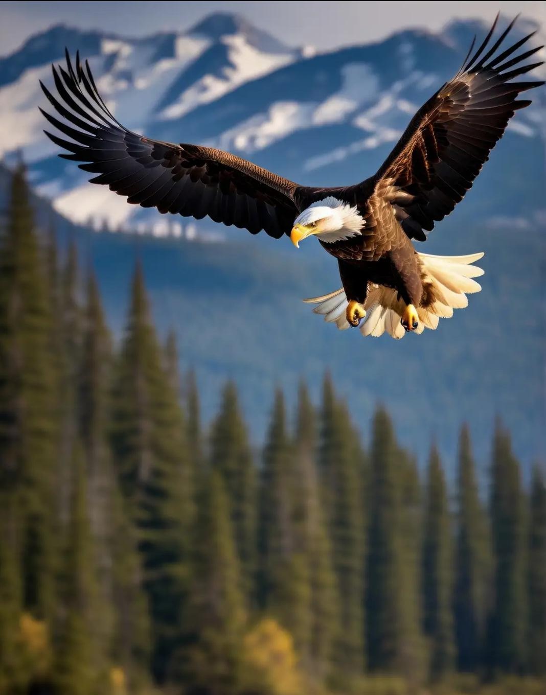 分享图片:雄鹰展翅  "命运从来都是掌握在自己的手中,埋怨只是一种
