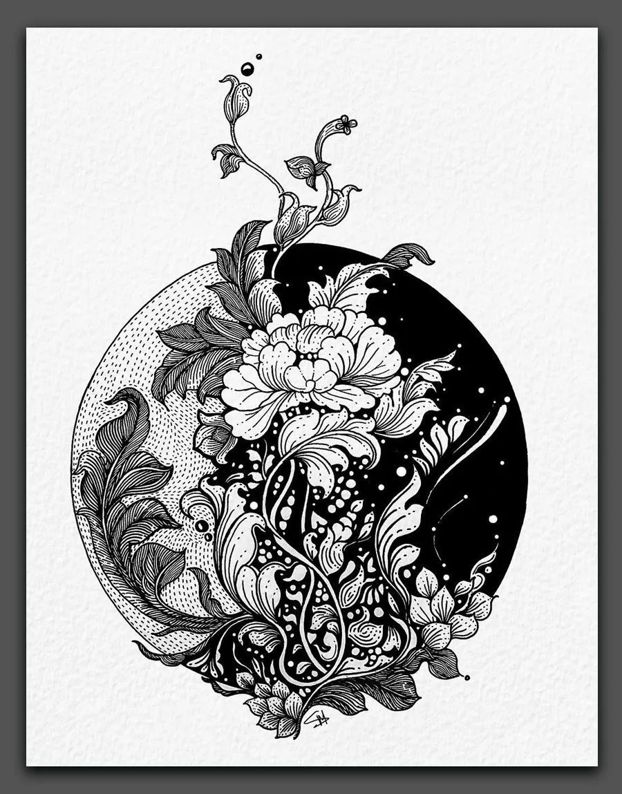 创意儿童画|超赞的黑白装饰画,感受线条的魅力!