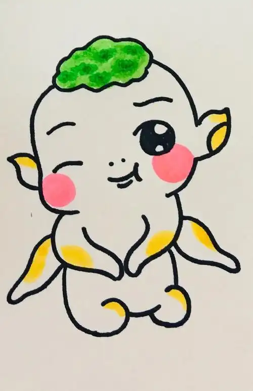 每天一张简笔画 | 胡巴(内含详细步骤)_第6张图片