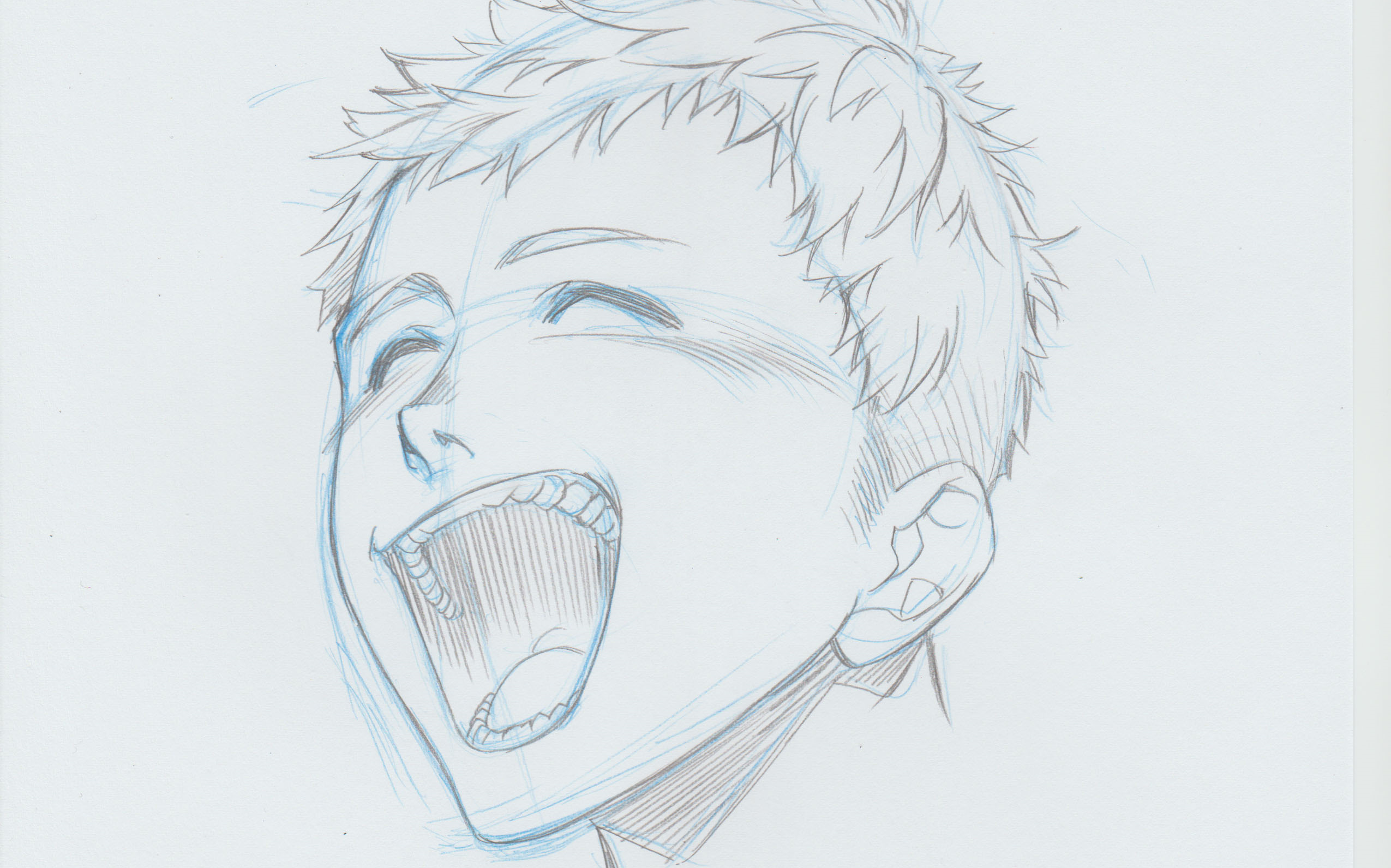 穆先生真人画第八课毛寸头帅气阳光的小哥哥