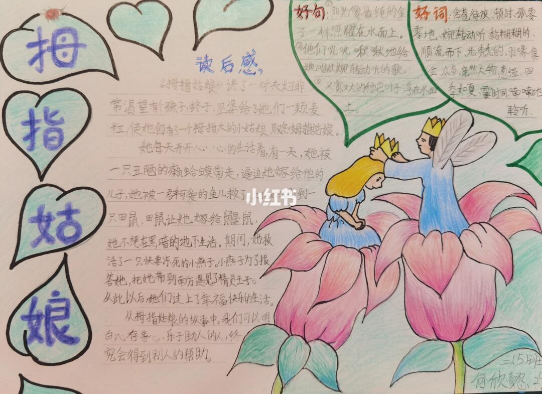 读书小报三年级拇指姑娘