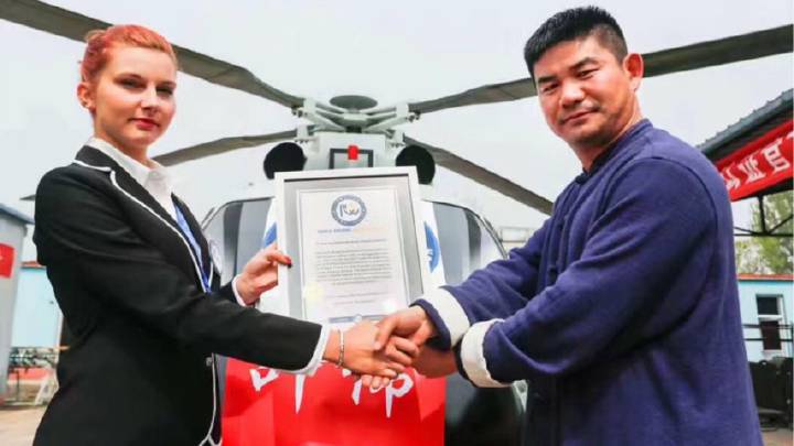 太极禅源淄博牛人叶伟用命根子拉汽车.拉飞机