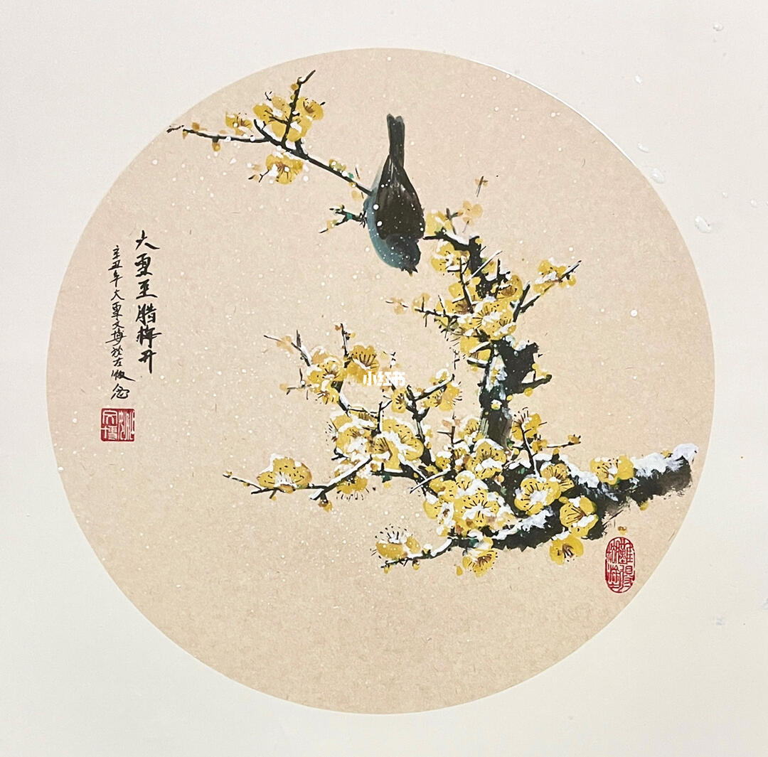 写意国画腊梅花