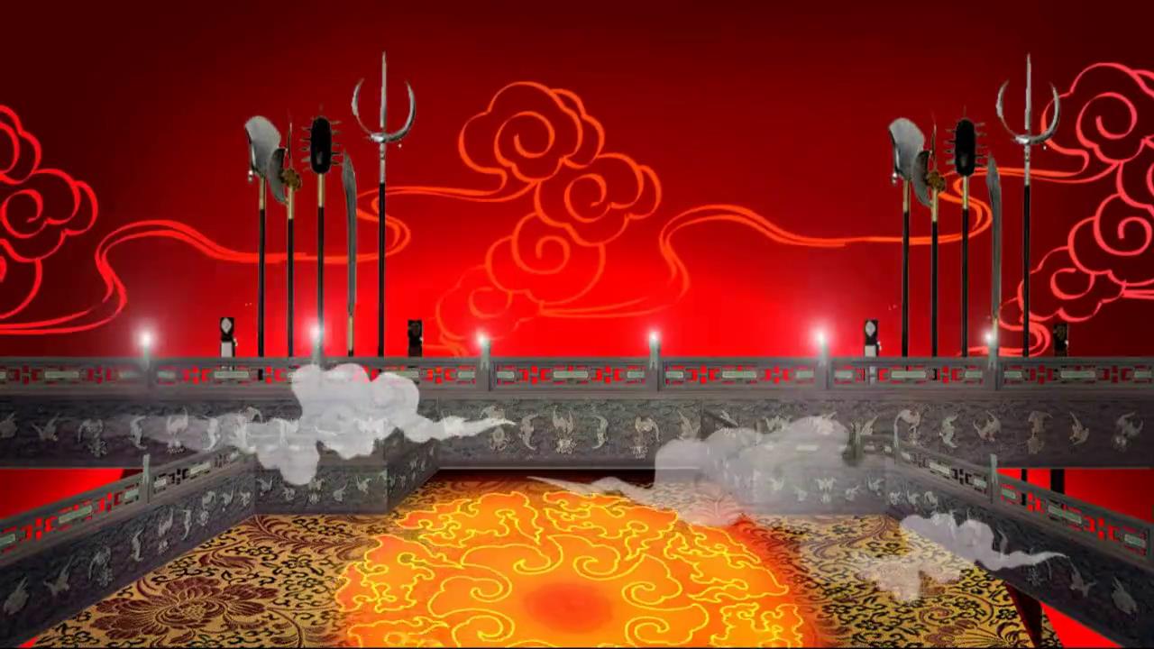 传统戏曲国粹京剧脸谱舞台-背景视频-92素材网