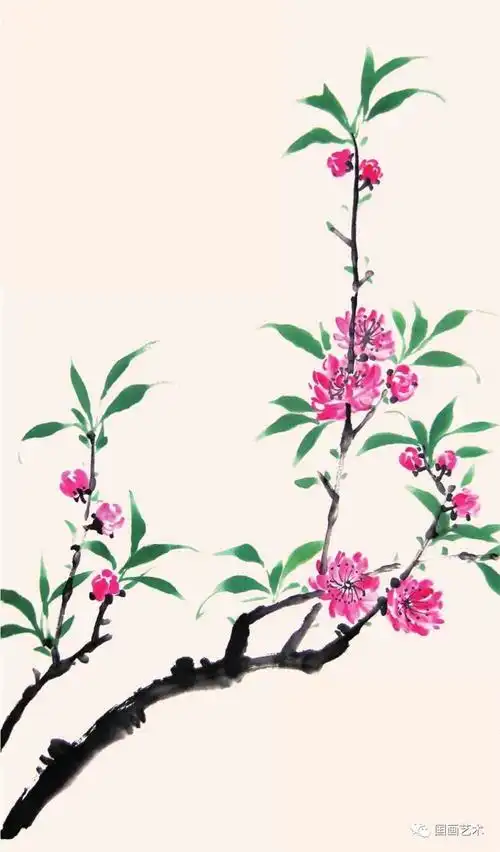 图文教程:写意桃花范画步骤 - 元艺考