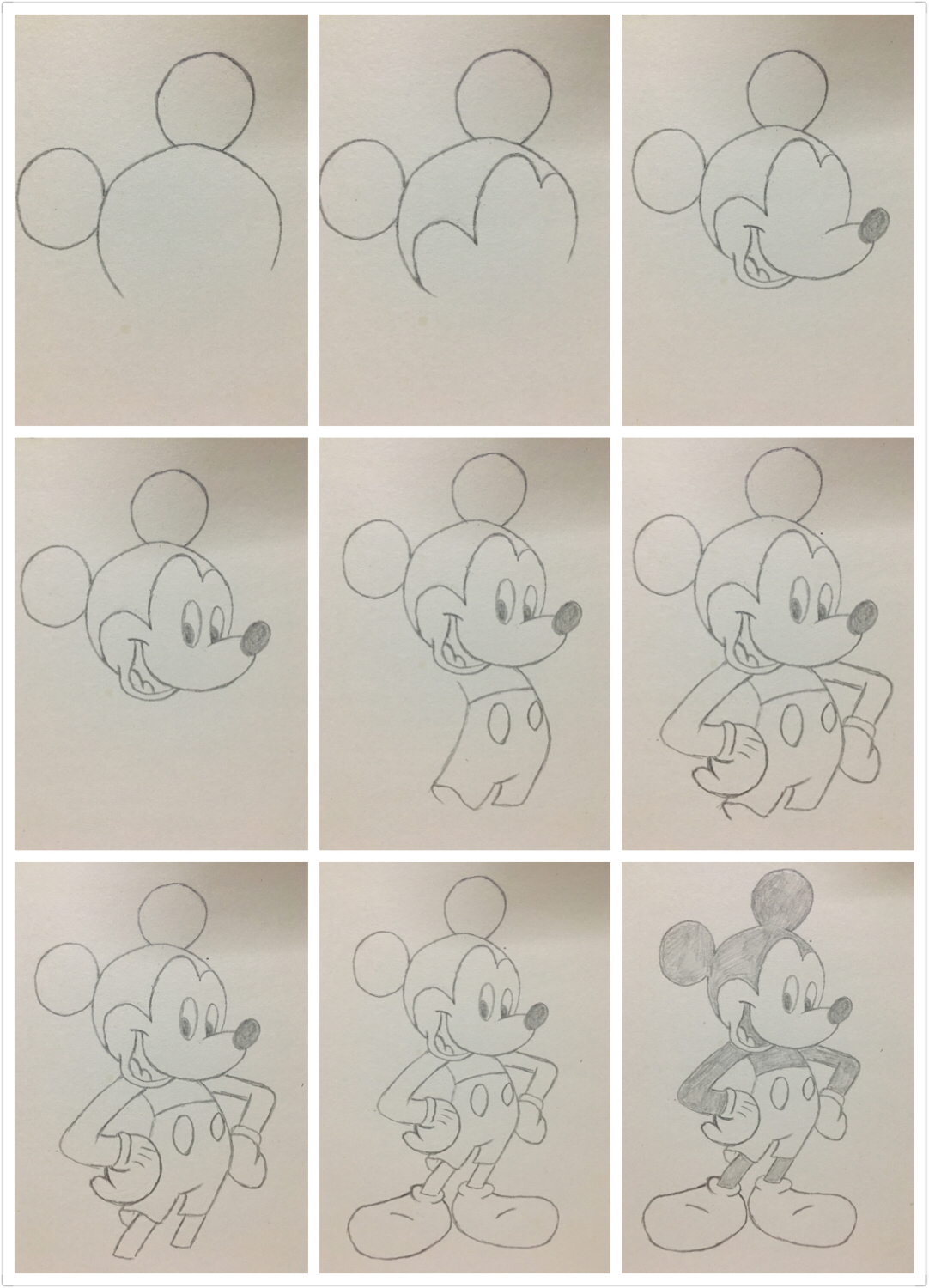 儿童简笔画之米奇的画法