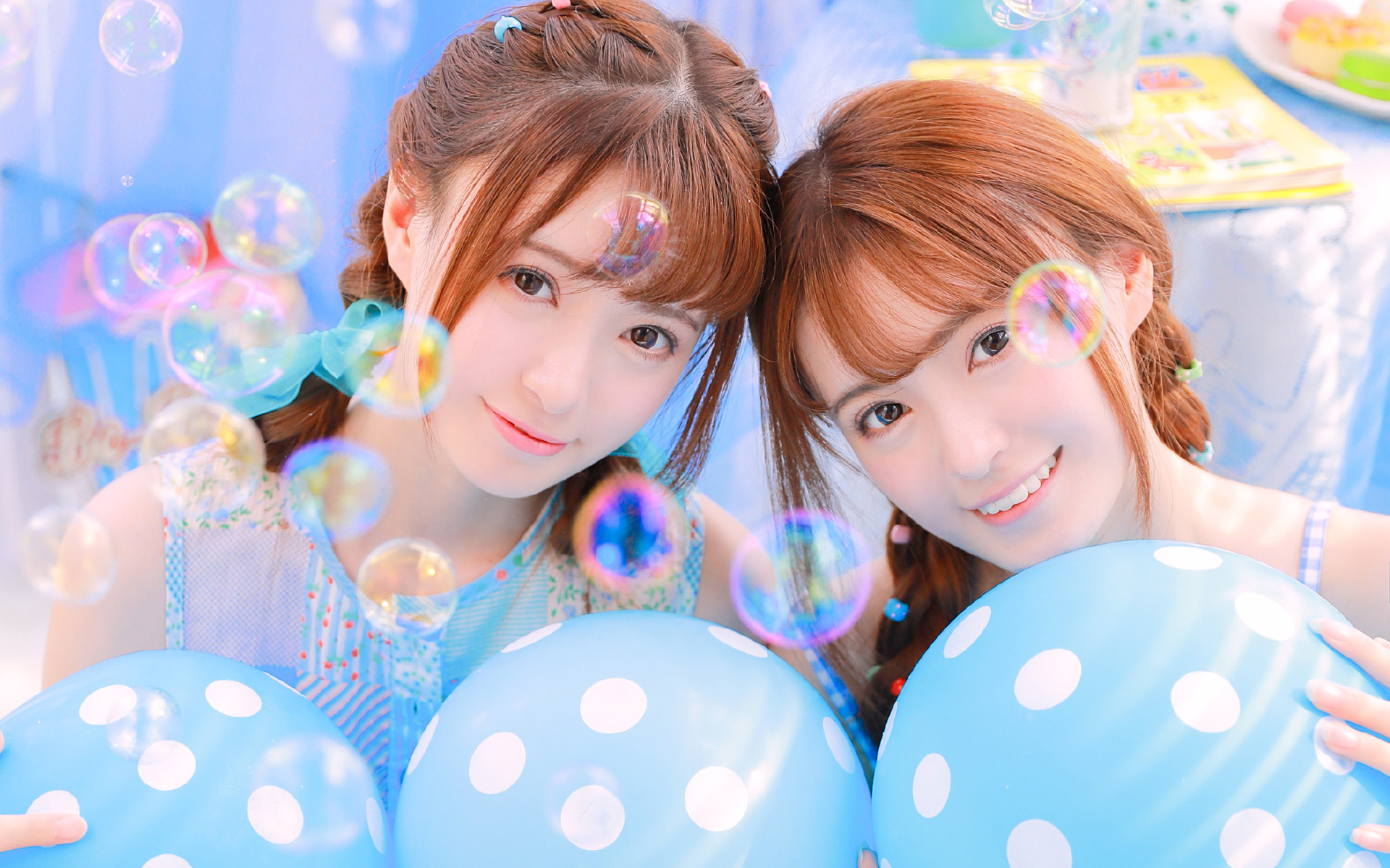 可爱闺蜜清新唯美写真图片高清桌面壁纸