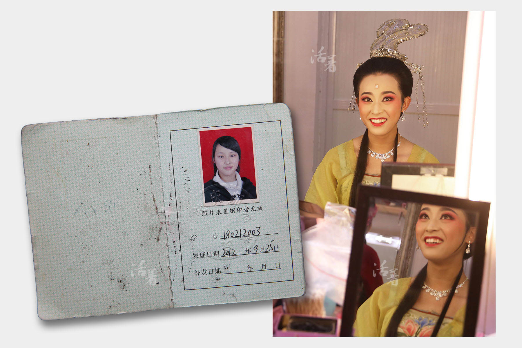 毕业生对比入学证件照 改变的不止容貌