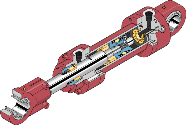 密封件的油缸结构图