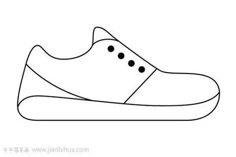 卡通会飞的鞋子简笔画