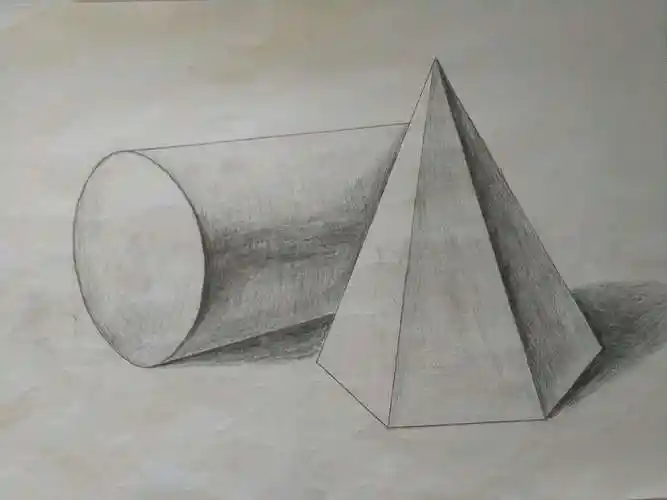 57.素描作品4号:几何形体