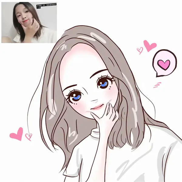 2021最新手绘微信手绘头像女生卡通手绘头像可爱漂亮手绘卡通女孩