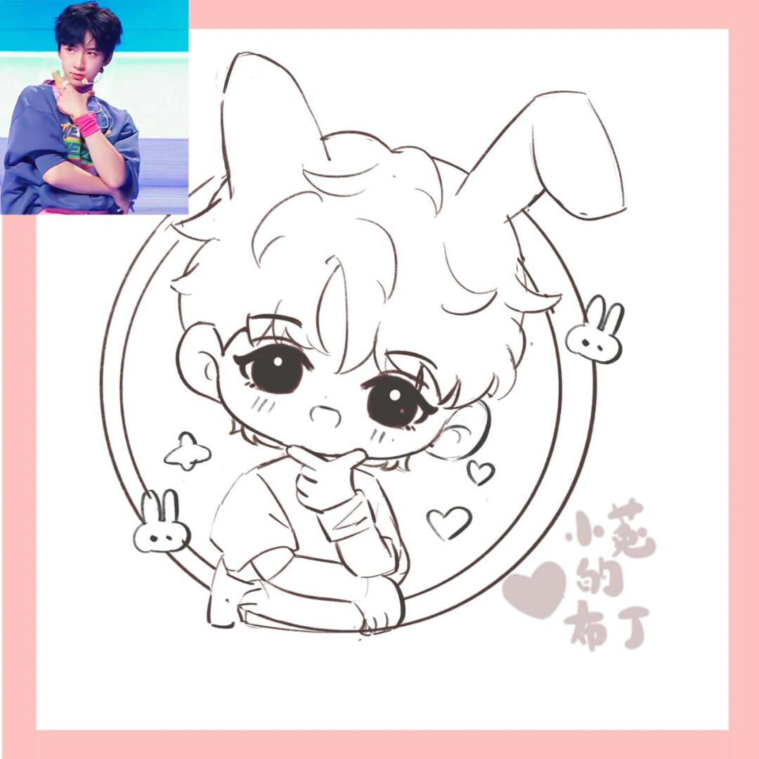 草图  #饭圈美工  #时代少年团贺峻霖  #q版  #tnt时代少年团