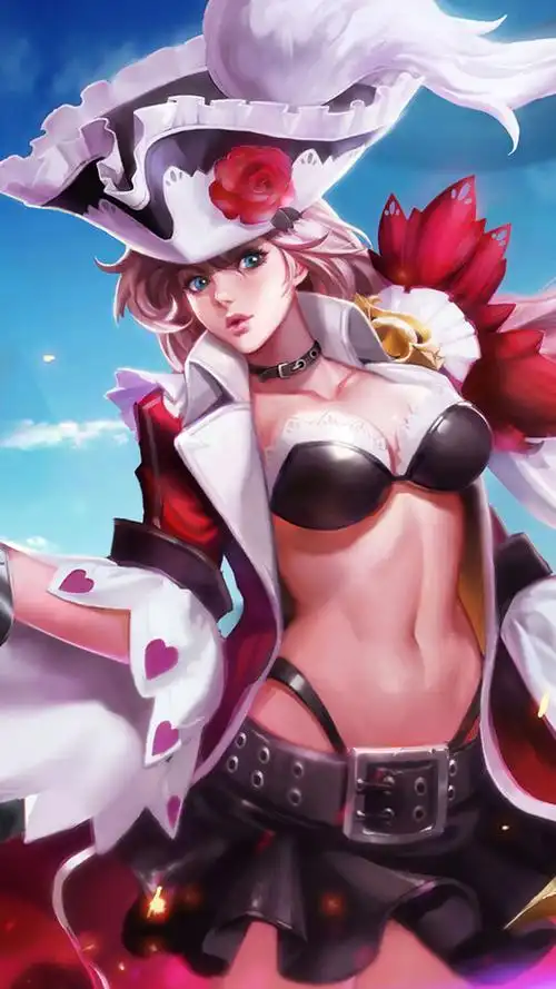 旧版虞姬加勒比小姐 王者荣耀手机壁纸