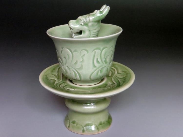 公道龙头新品杯盈瓷杯青瓷耀州纪念品九龙杯杯其他