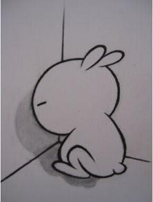 人蹲墙角简笔画