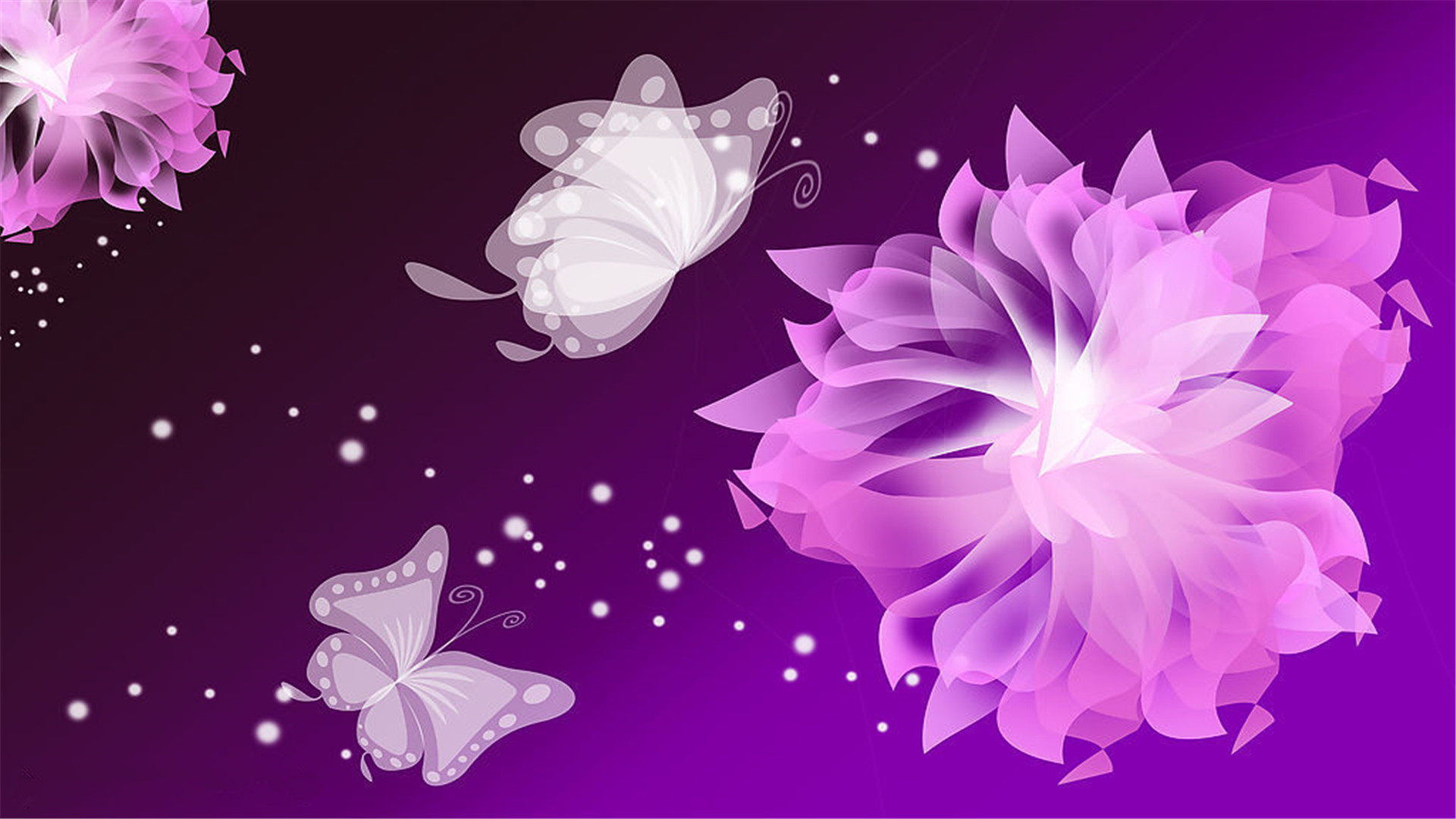 紫色风景唯美意境高清桌面壁纸