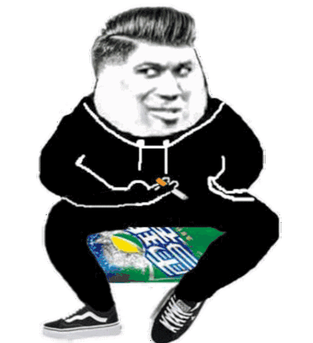 大佬抽烟(喝雪碧)_雪碧_大佬_抽烟表情