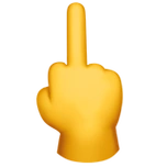 下载比中指的手的emoji表情大图