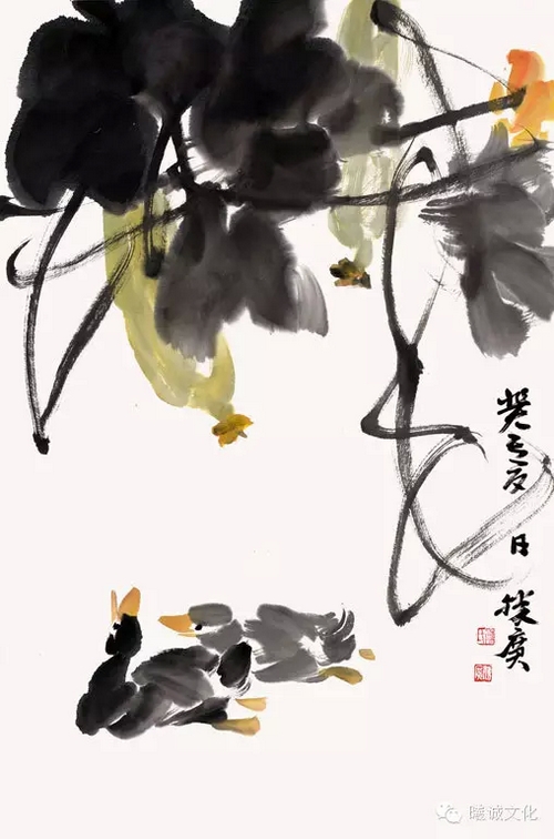 大写意花鸟画家陈胜广作品欣赏