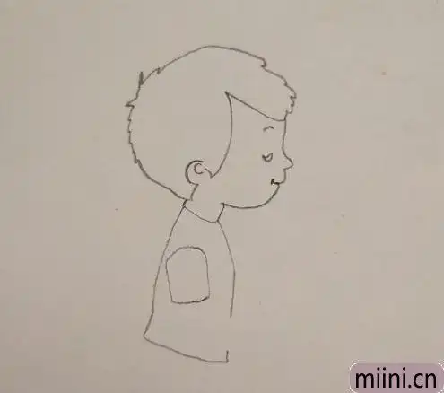 帅气的小男孩简笔画步骤教程