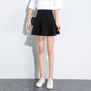 黑色百褶裙短裙春秋半身裙子女夏遮胯百搭蓬蓬裙高腰显瘦a字伞裙