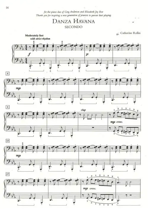 danzahavana四手联弹乐谱