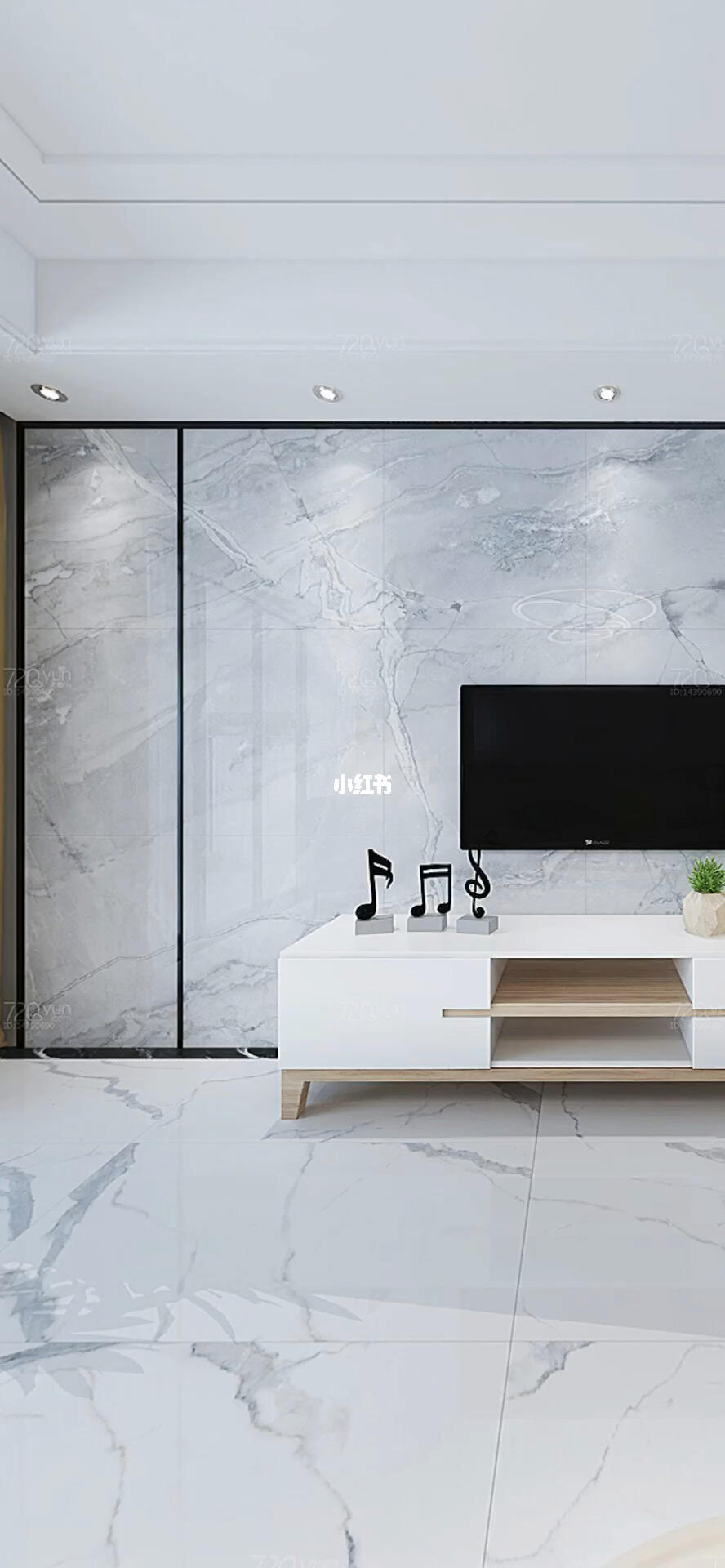 用黑钛金修边搭配岩板背景墙