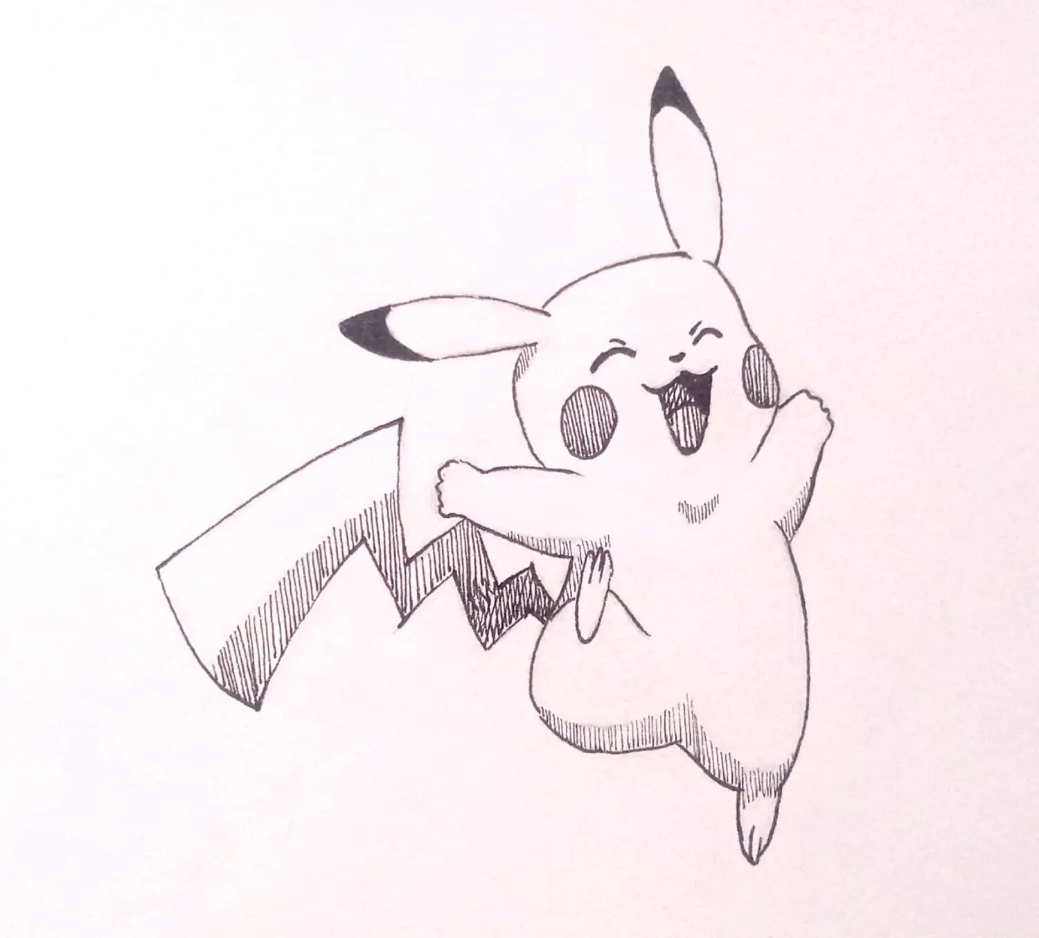 跟着动漫学画画精灵宝可梦皮卡丘初稿起型