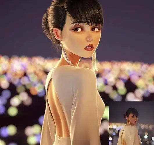 把真人照片ps成卡通人物