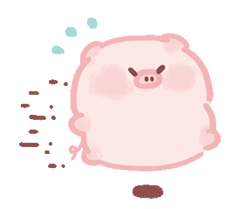 小粉猪奔跑 gif - 可爱小粉猪表情包第三弹