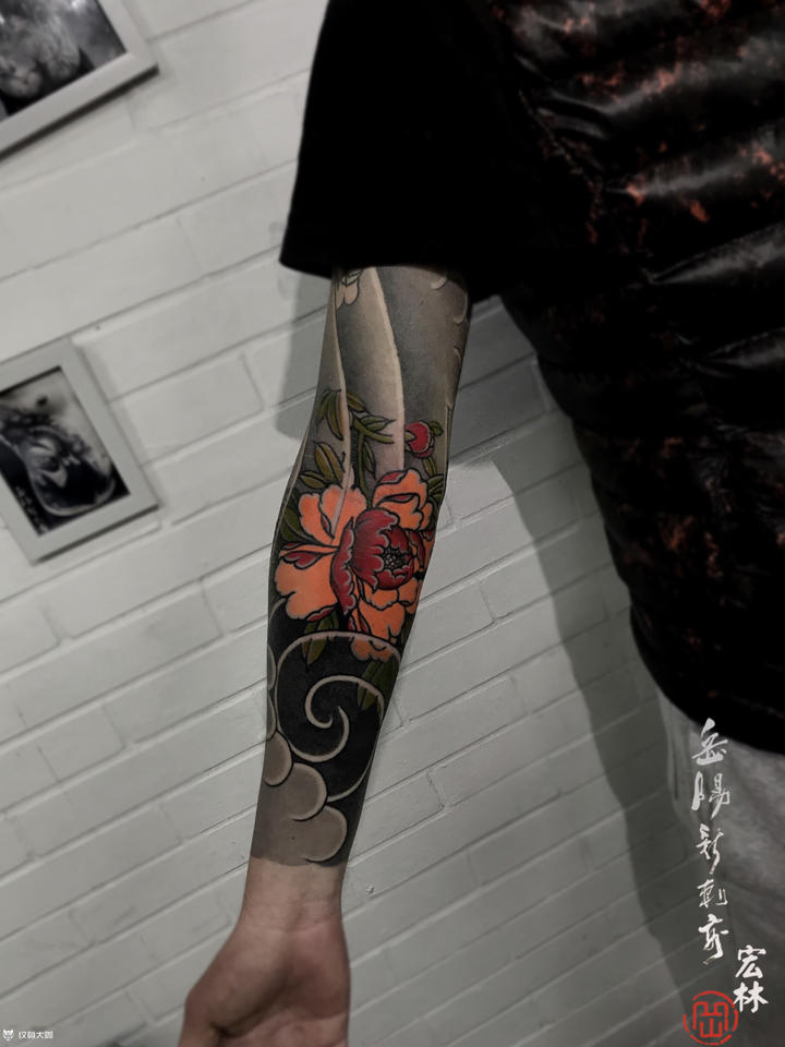 花臂_纹身图案手稿图片_宏林的纹身作品集