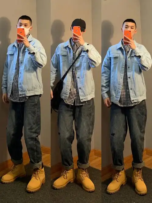 春季牛仔外套工装173男生穿搭分享