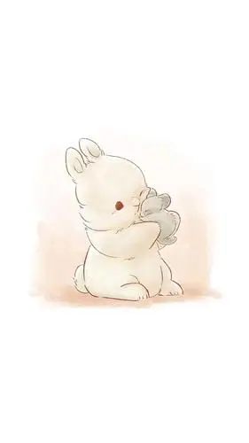 萌萌哒小兔子可爱治愈手绘插画
