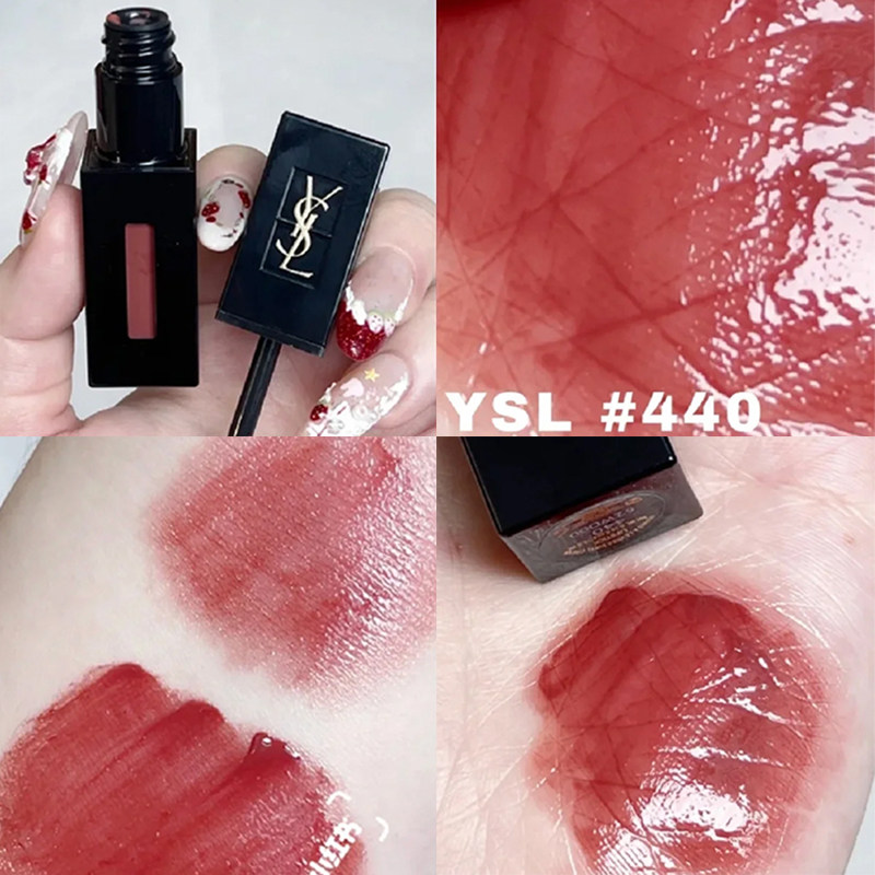 ysl圣罗兰2023新款漆光黑管唇釉407 409 407416 441 610 440礼盒
